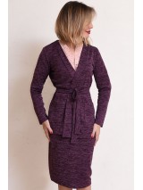 00784 Костюи из трикотажа-меланж бордовый 